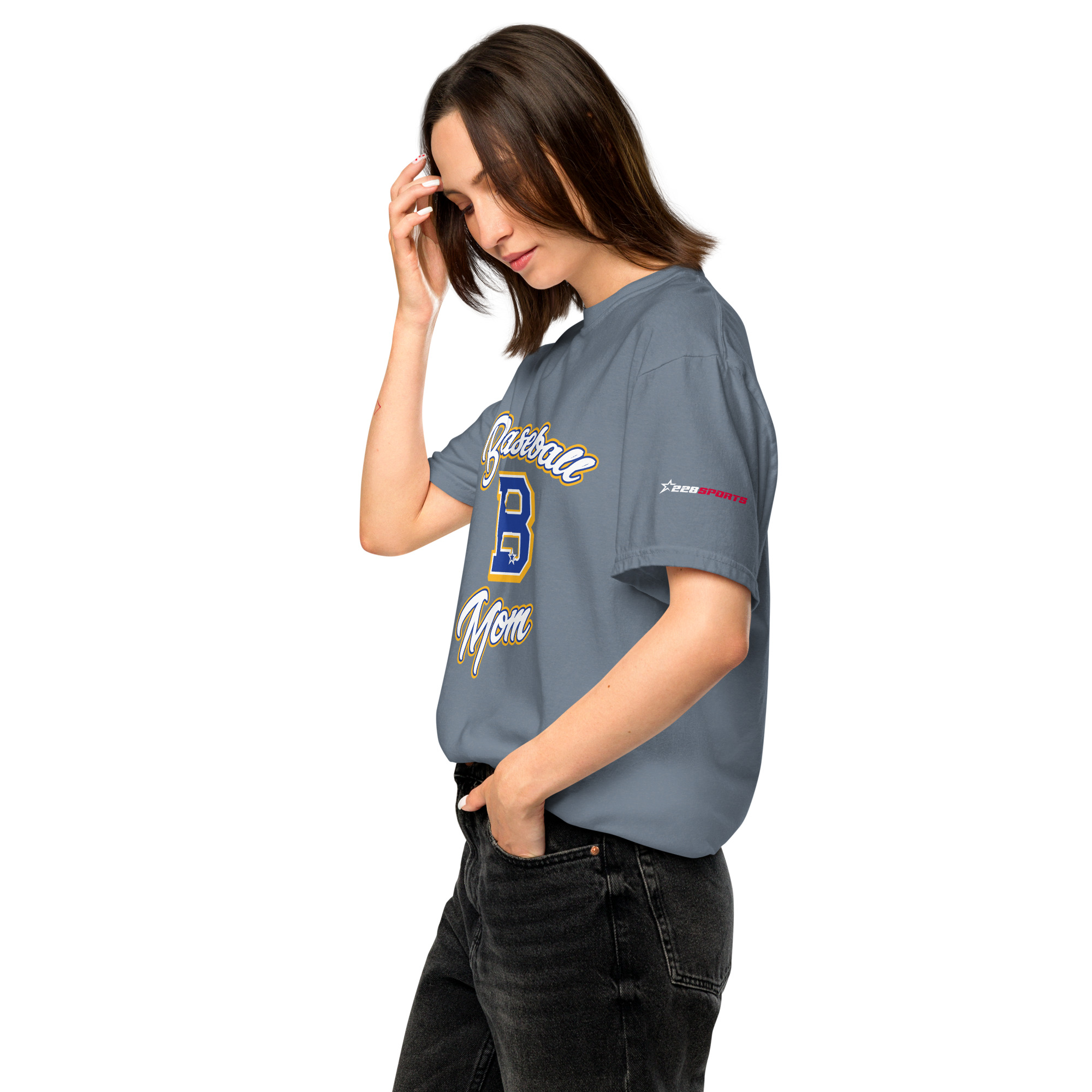BHS "Baseball Mom" Comfort Colors heavyweight t-shirt - Image 6