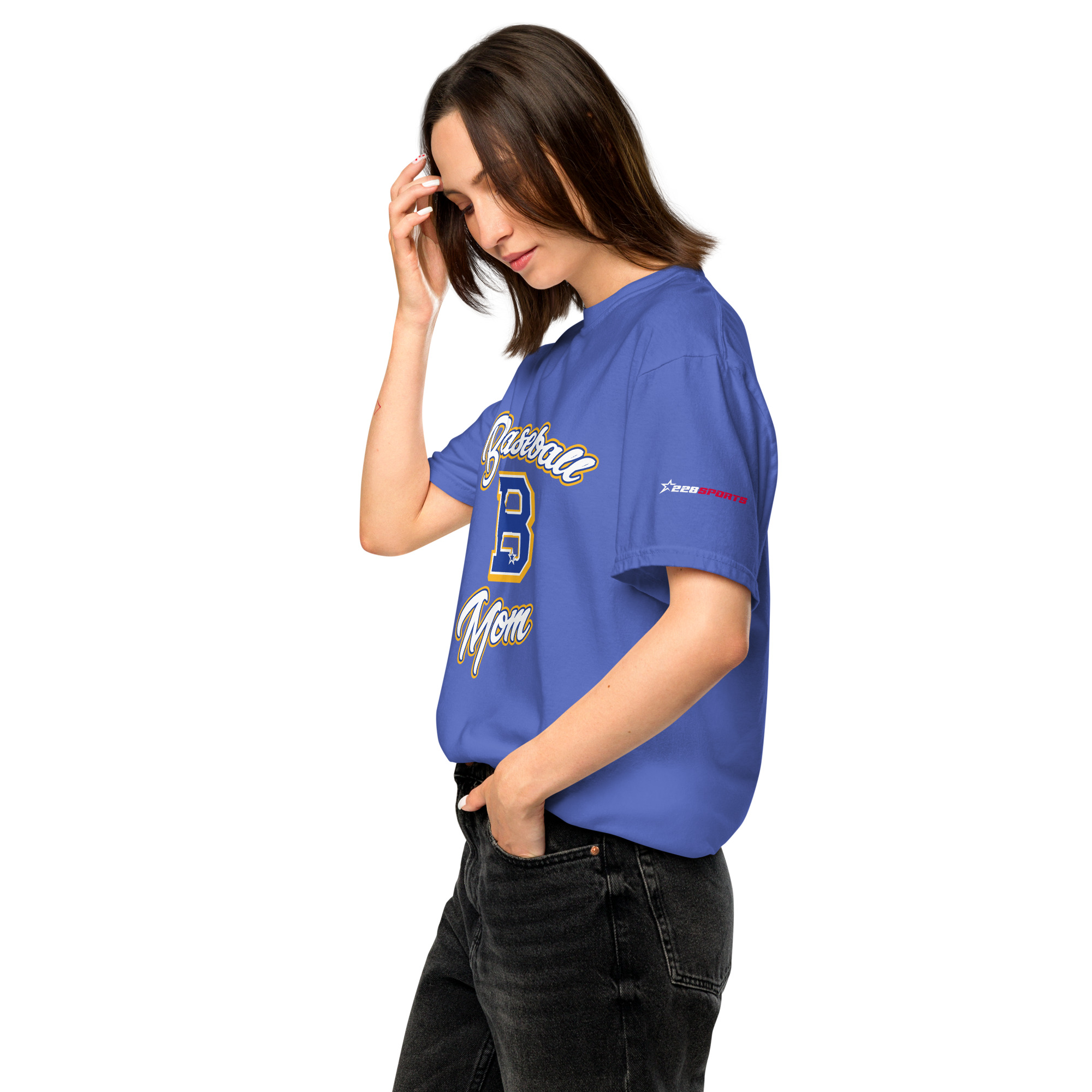 BHS "Baseball Mom" Comfort Colors heavyweight t-shirt - Image 4